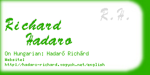 richard hadaro business card