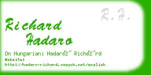 richard hadaro business card